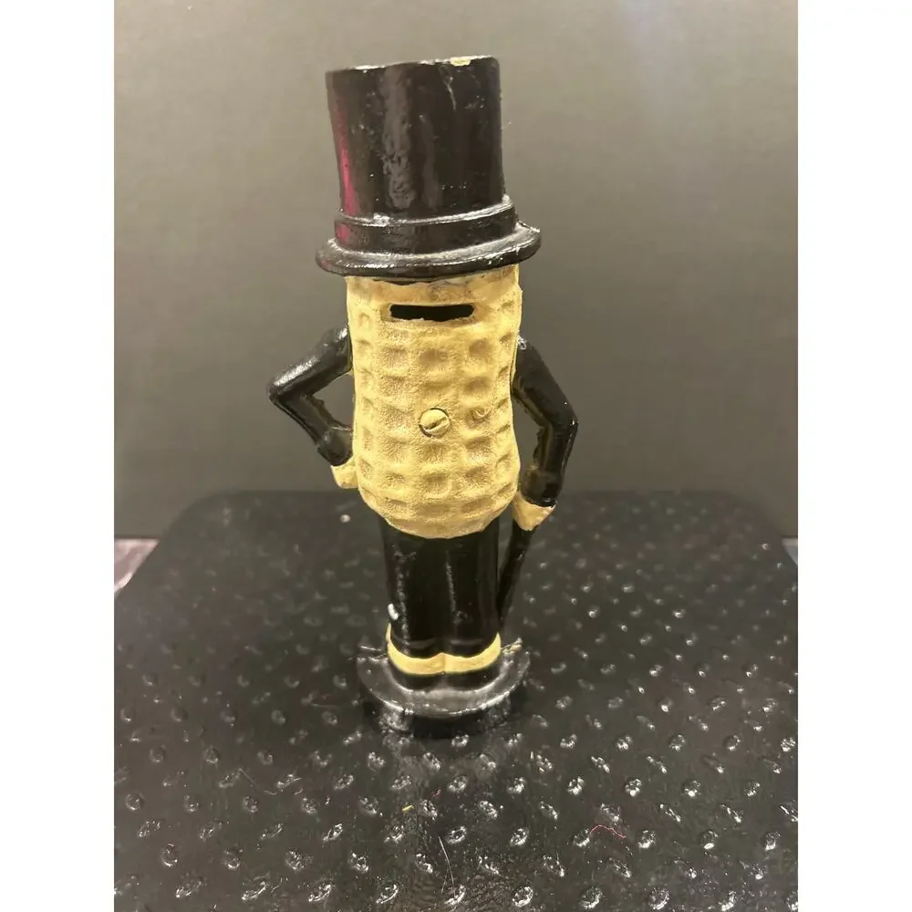 Mr Peanut cast Iron Coin Bank